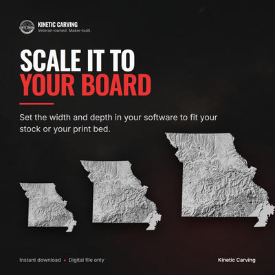 Missouri Terrain Map mockup, maps & terrain