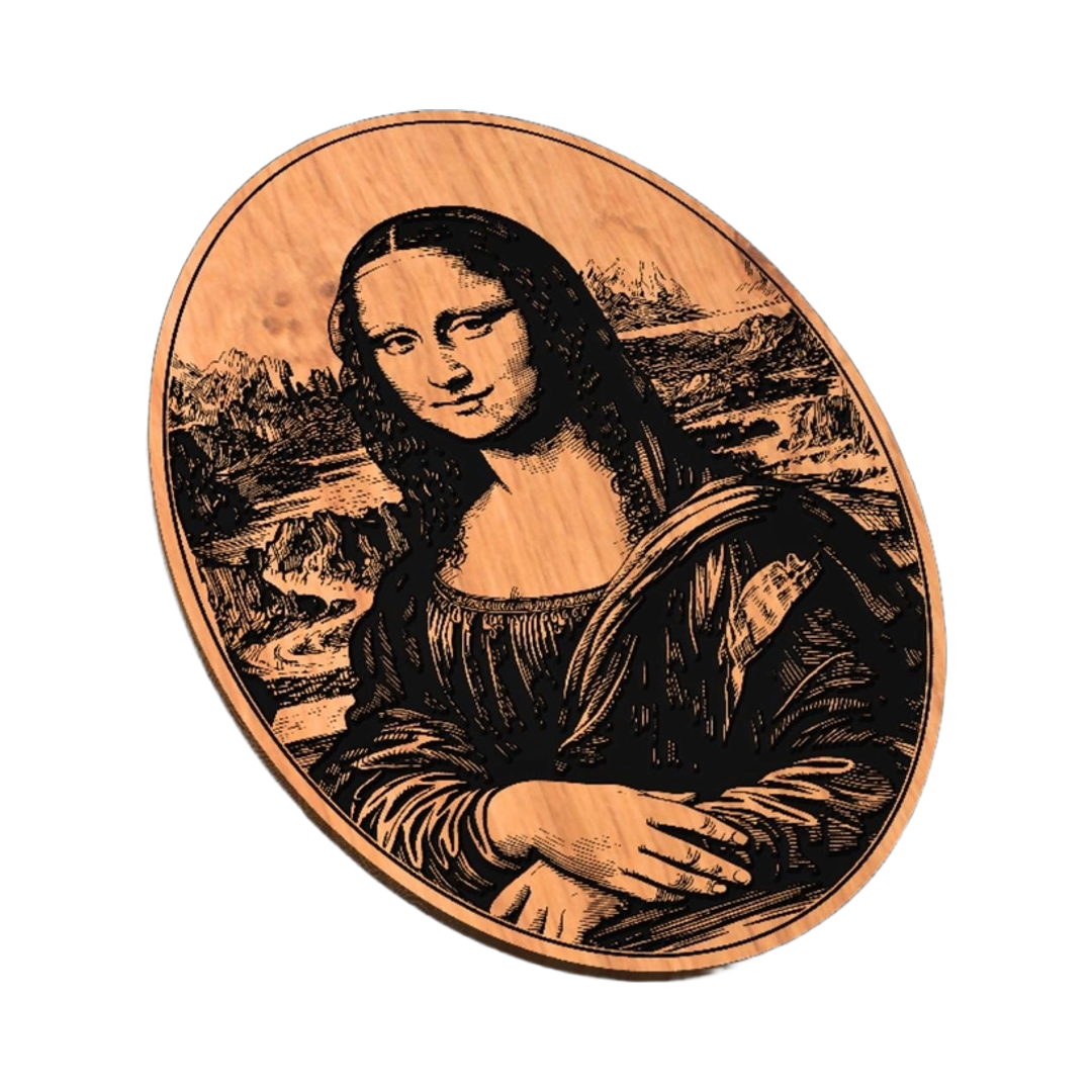 Mona Lisa SVG file for digital crafting, LightBurn and Vectric ready