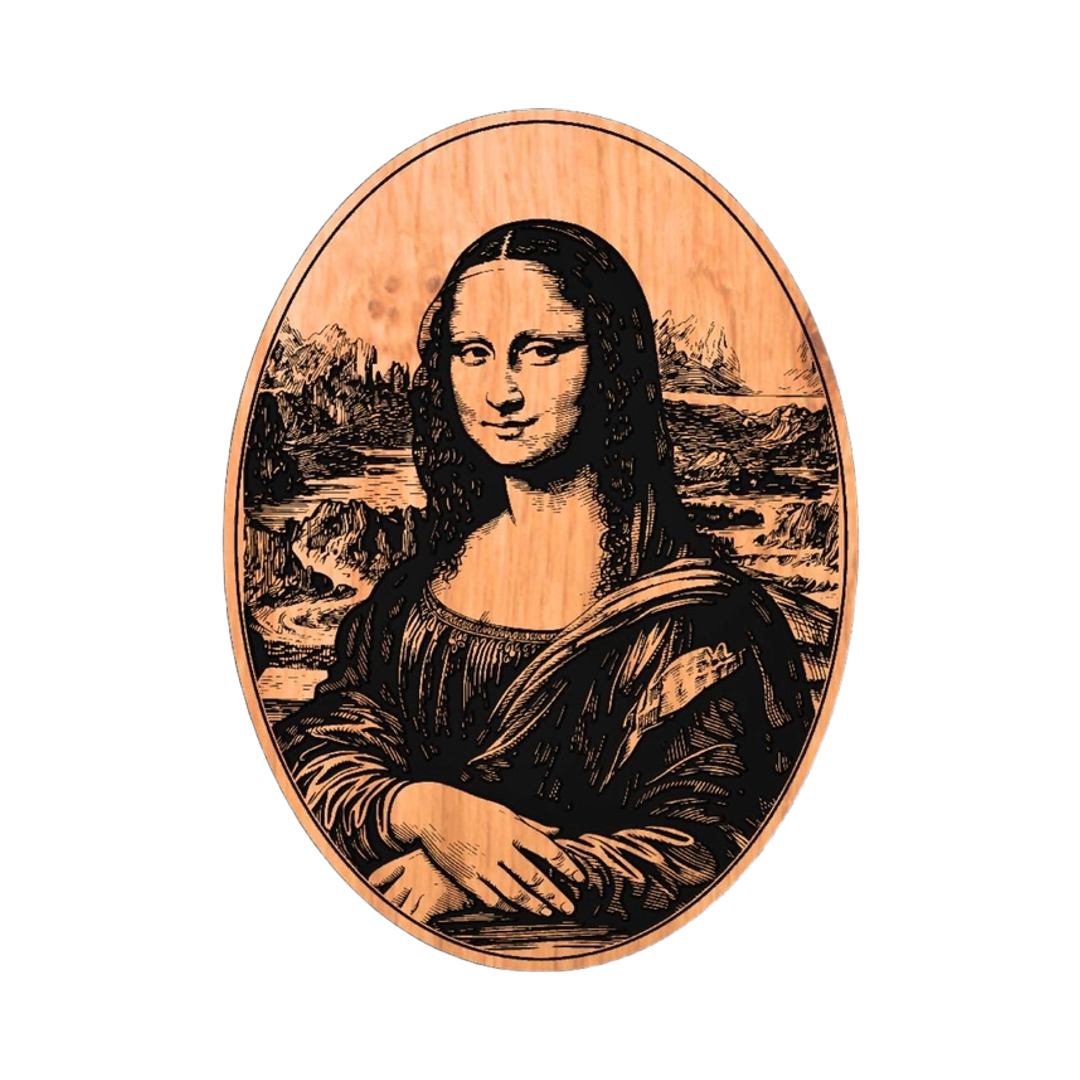 Mona Lisa detail view, ready for digital crafting