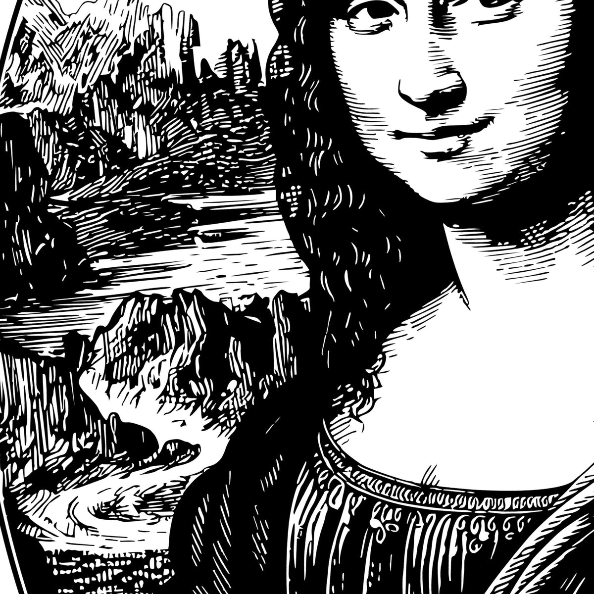 Mona Lisa SVG file included with instant download