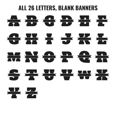 Monogram Family Name Sign A-Z design preview, home, signs & decor
