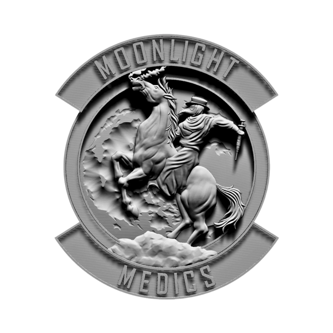 Moonlight Medics STL file for digital crafting, LightBurn and Vectric ready