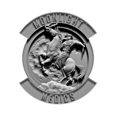 Moonlight Medics STL file for digital crafting, LightBurn and Vectric ready