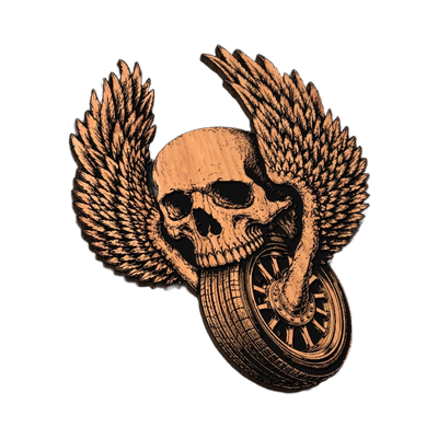 Motorcycle Skull Wings SVG file for digital crafting, LightBurn and Vectric ready