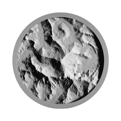 Mount Everest Terrain Map STL file for 3D printing and CNC routing, LightBurn and Vectric ready