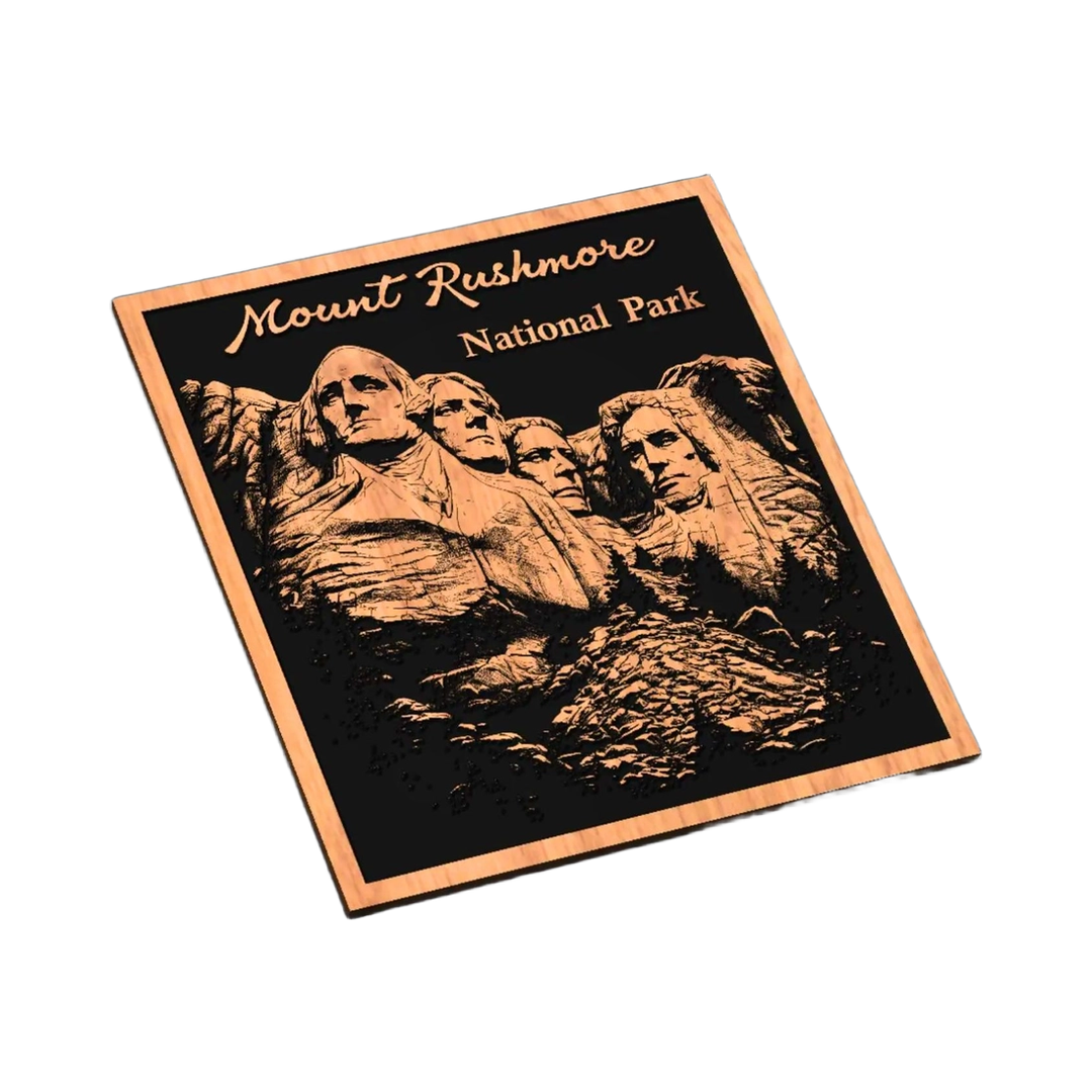 Mount Rushmore SVG file for laser cutting and CNC routing, LightBurn and Vectric ready