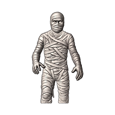 Creepy Mummy STL file for 3D printing and CNC routing, LightBurn and Vectric ready