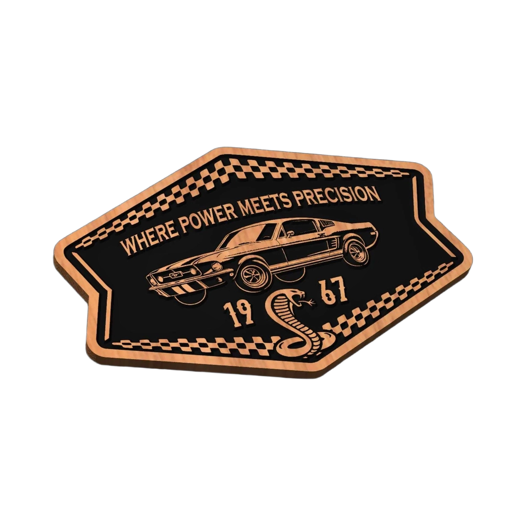 Muscle Car Design SVG file for laser cutting and CNC routing, LightBurn and Vectric ready