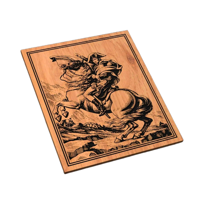 Napoleon Bonaparte Crossing the Alps SVG file for laser cutting and CNC routing, LightBurn and Vectric ready