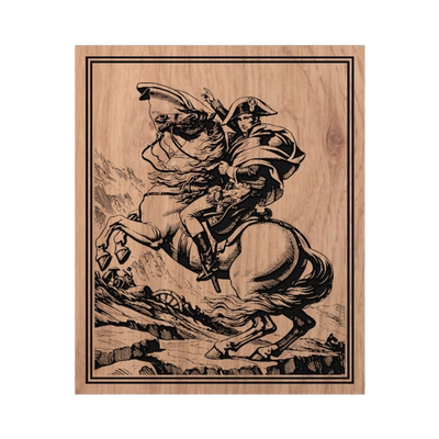 Napoleon Bonaparte Crossing the Alps design preview, historical americana