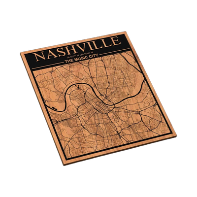 Nashville, Tennessee City Map SVG file for laser cutting and CNC routing, LightBurn and Vectric ready