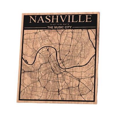 Nashville, Tennessee City Map design preview, us states