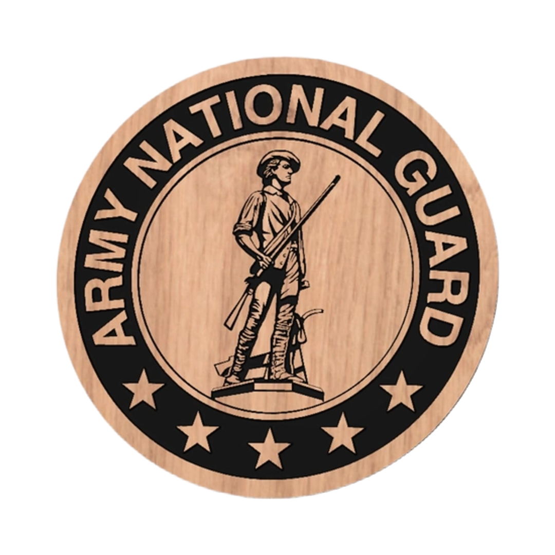 National Guard Military detail view, ready for laser cutting and CNC routing