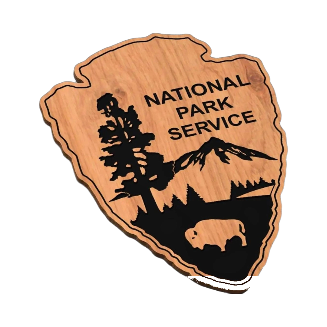 National Park Service SVG file for laser cutting and CNC routing, LightBurn and Vectric ready