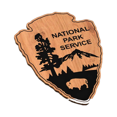 National Park Service SVG file for laser cutting and CNC routing, LightBurn and Vectric ready