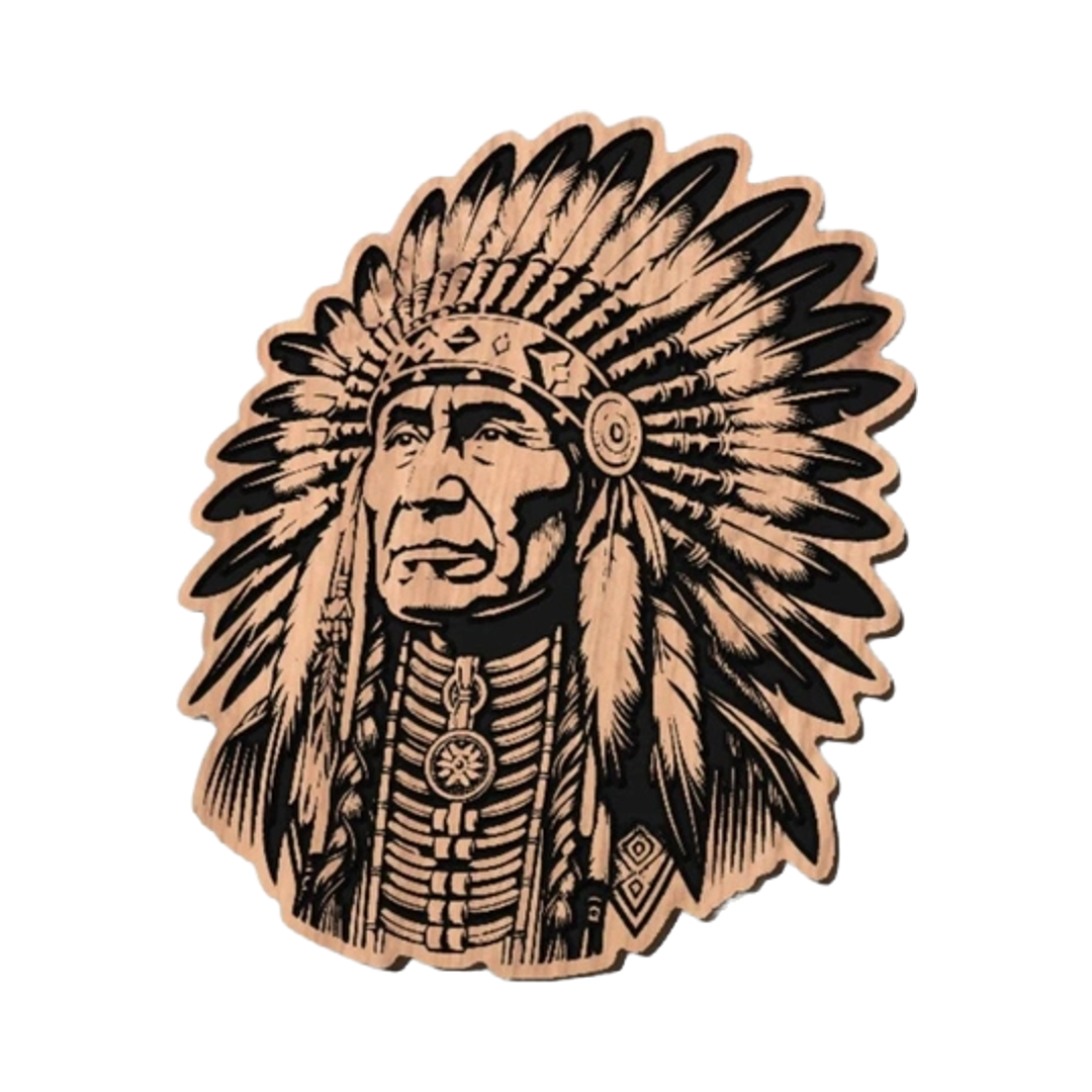 Native American Chief Portrait design preview, cultural & heritage