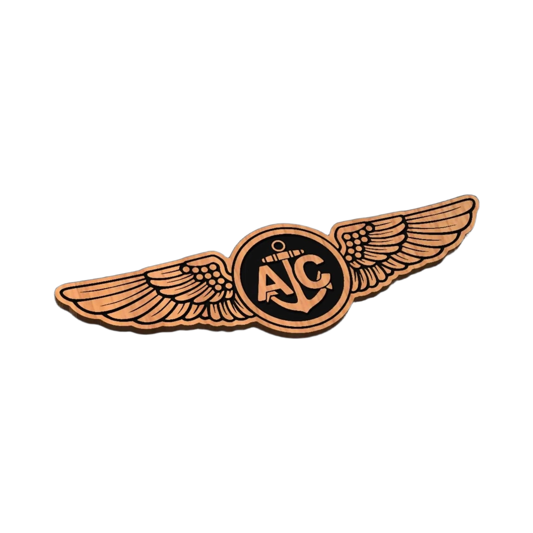 Naval Aircrew Wings SVG file for laser cutting and CNC routing, LightBurn and Vectric ready