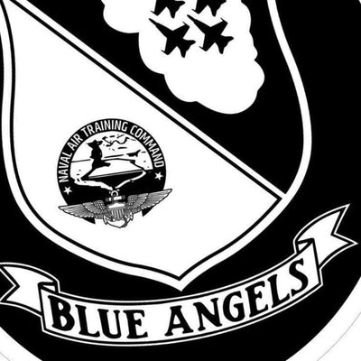 Navy Blue Angels detail view, ready for laser cutting and CNC routing