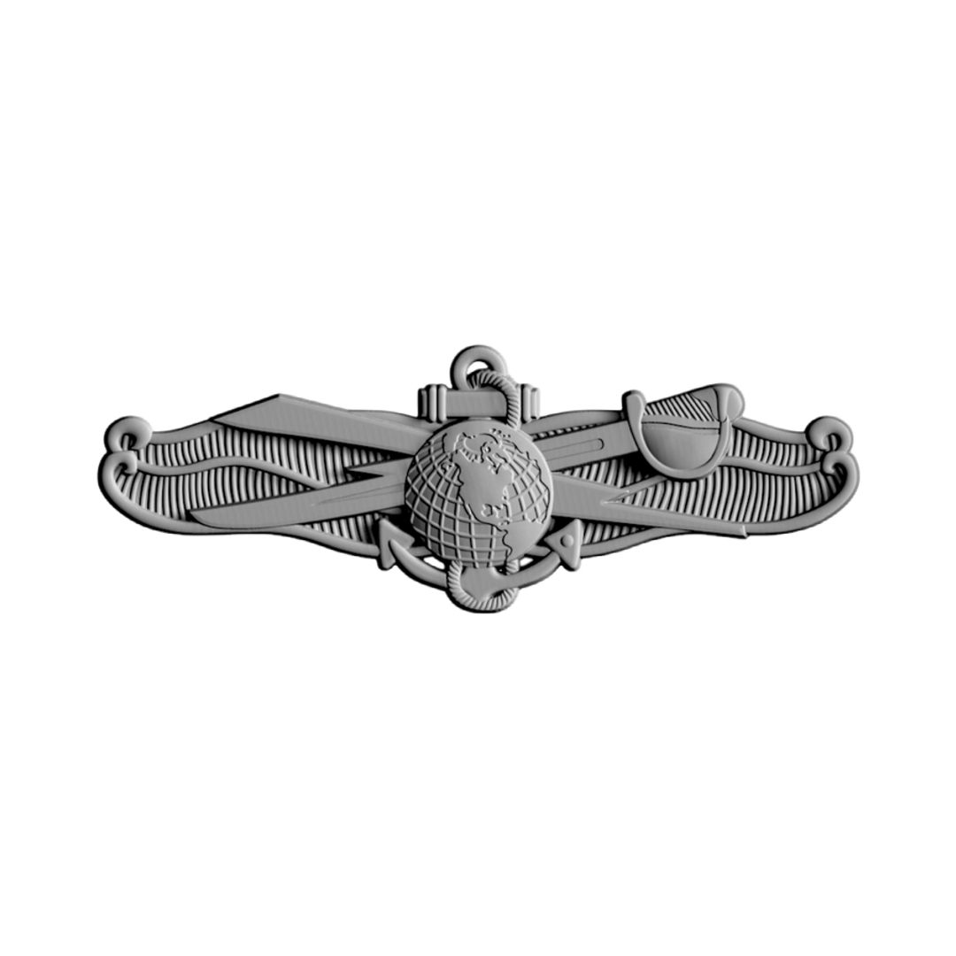 Navy IDWE Badge STL file for 3D printing and CNC routing, LightBurn and Vectric ready