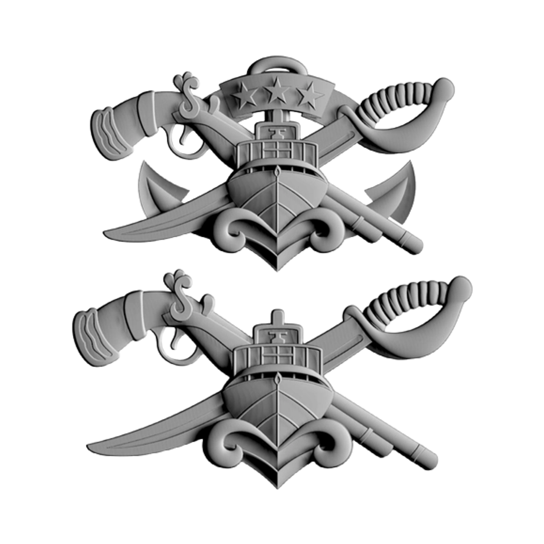 Special Warfare Combat Crewmen Badge STL file for 3D printing and CNC routing, LightBurn and Vectric ready