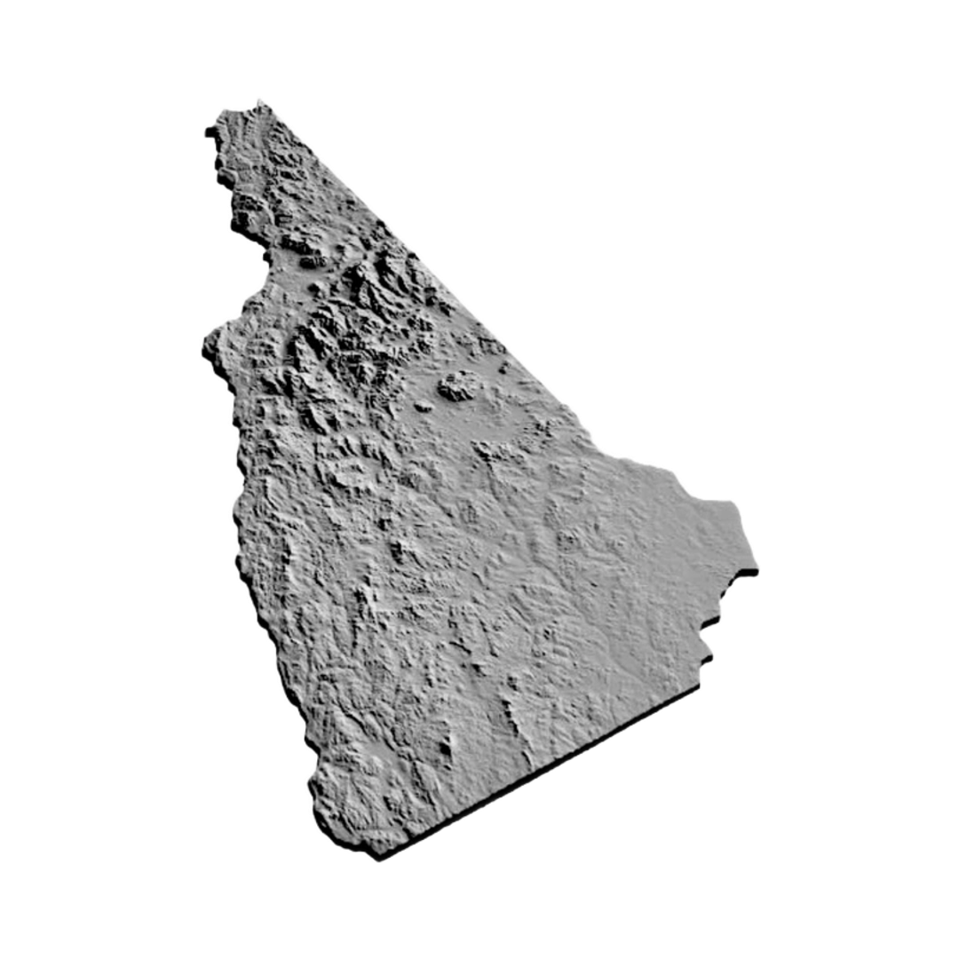 New Hampshire Terrain Map design preview, countries & world