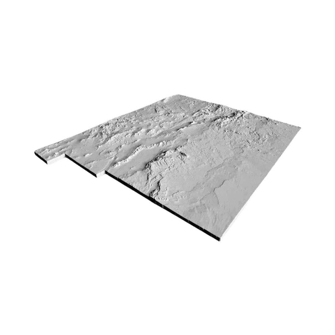 New Mexico Terrain Map detail view, ready for 3D printing and CNC routing