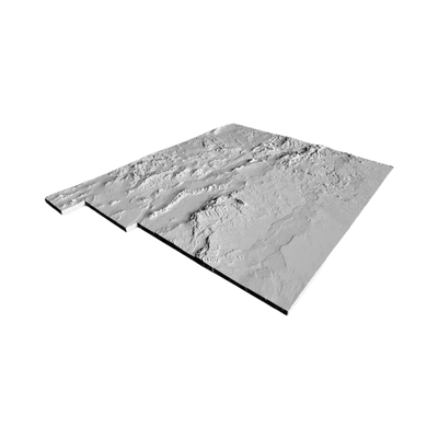 New Mexico Terrain Map detail view, ready for 3D printing and CNC routing