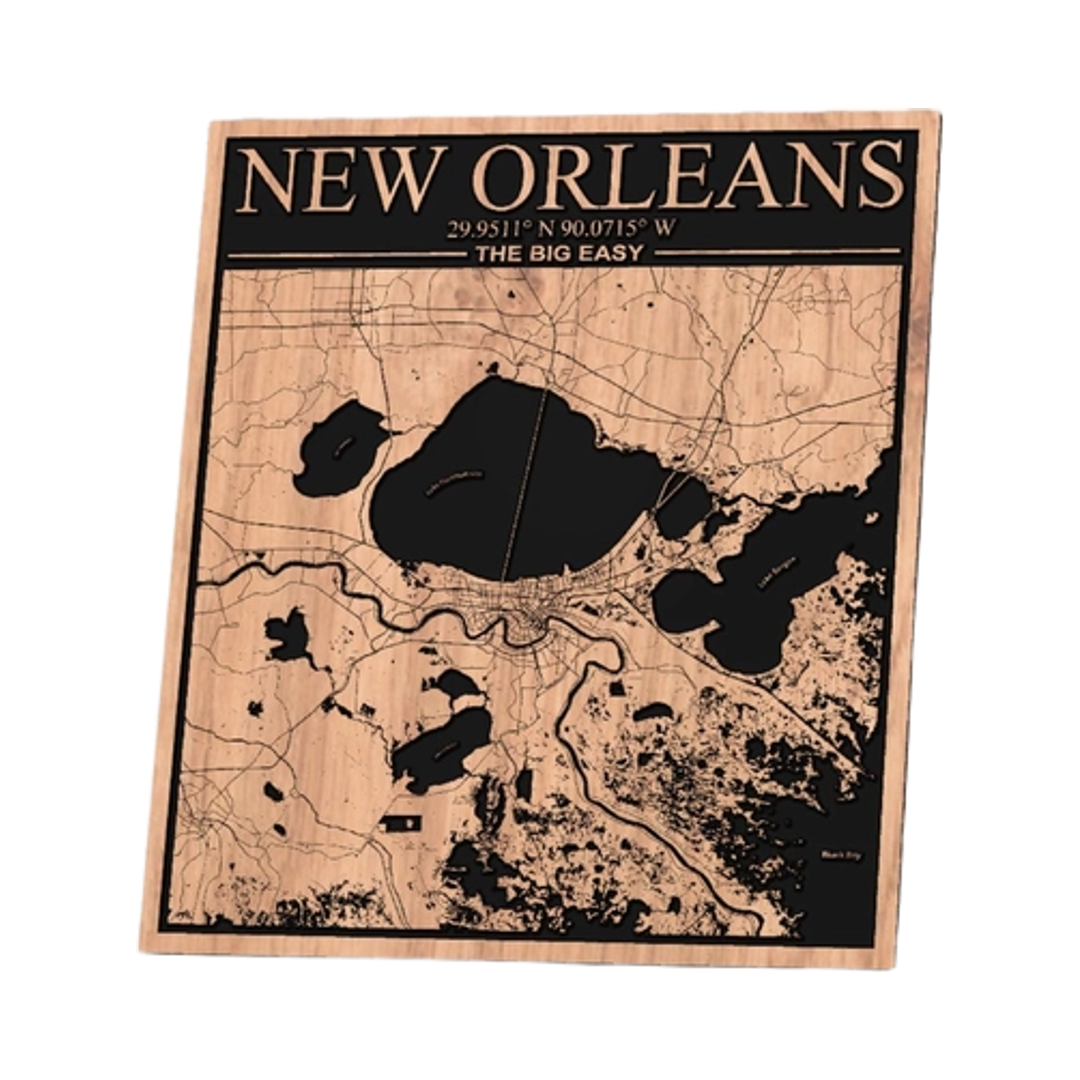 New Orleans City Map design preview, us states