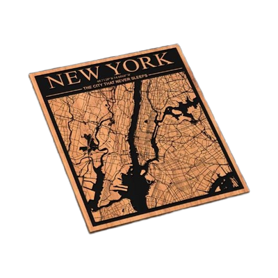 New York City Map SVG file for laser cutting and CNC routing, LightBurn and Vectric ready