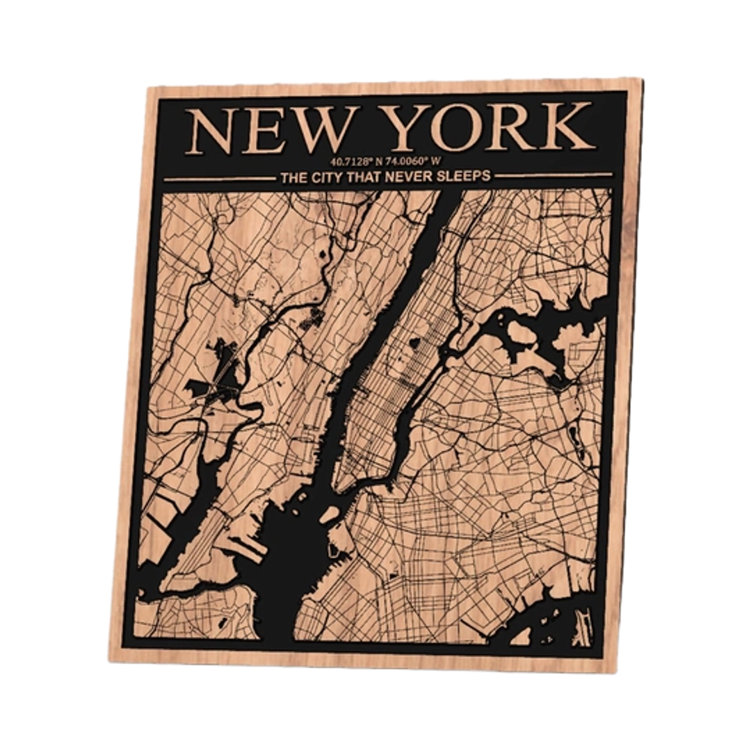 New York City Map design preview, us states