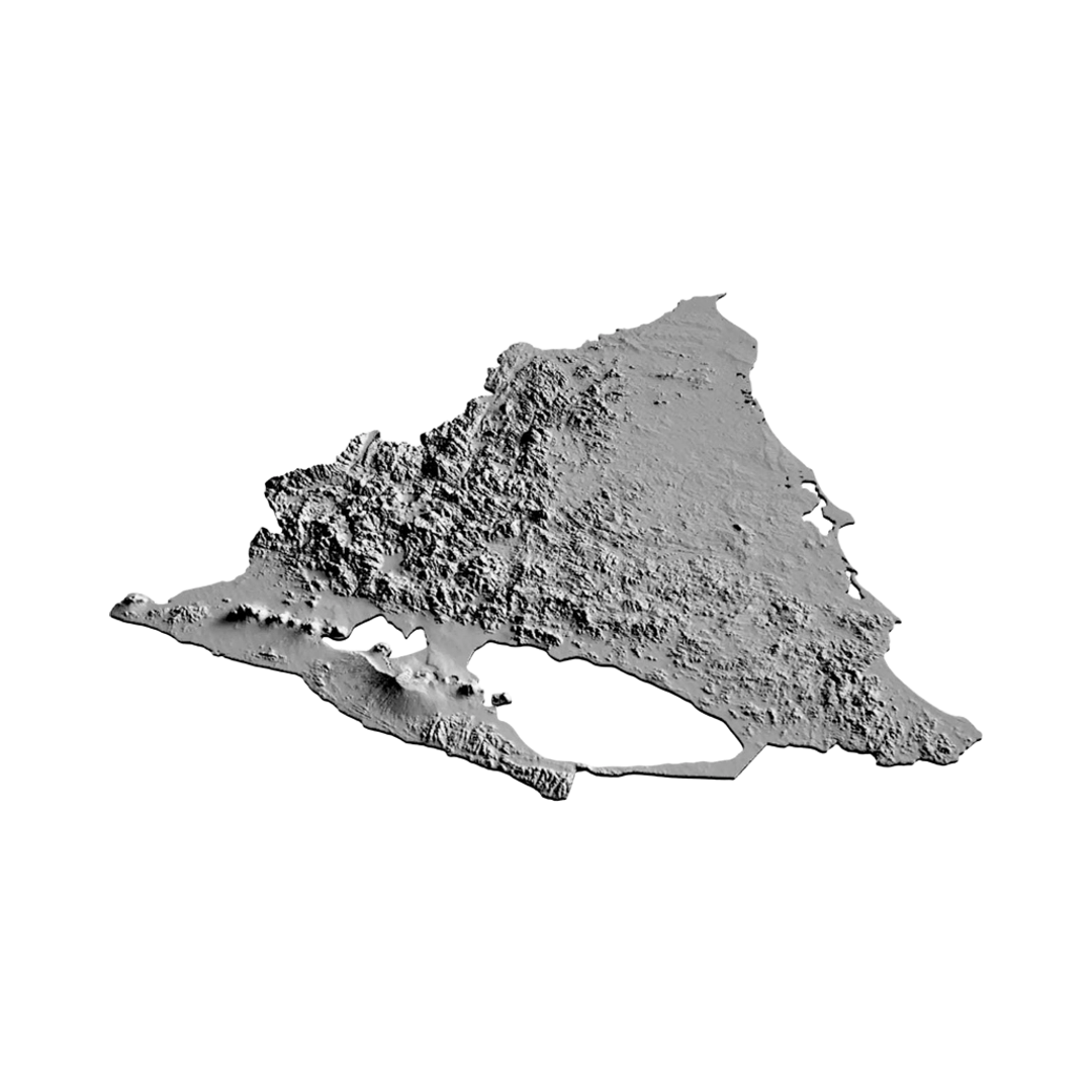 Nicaragua Terrain Map design preview, countries & world