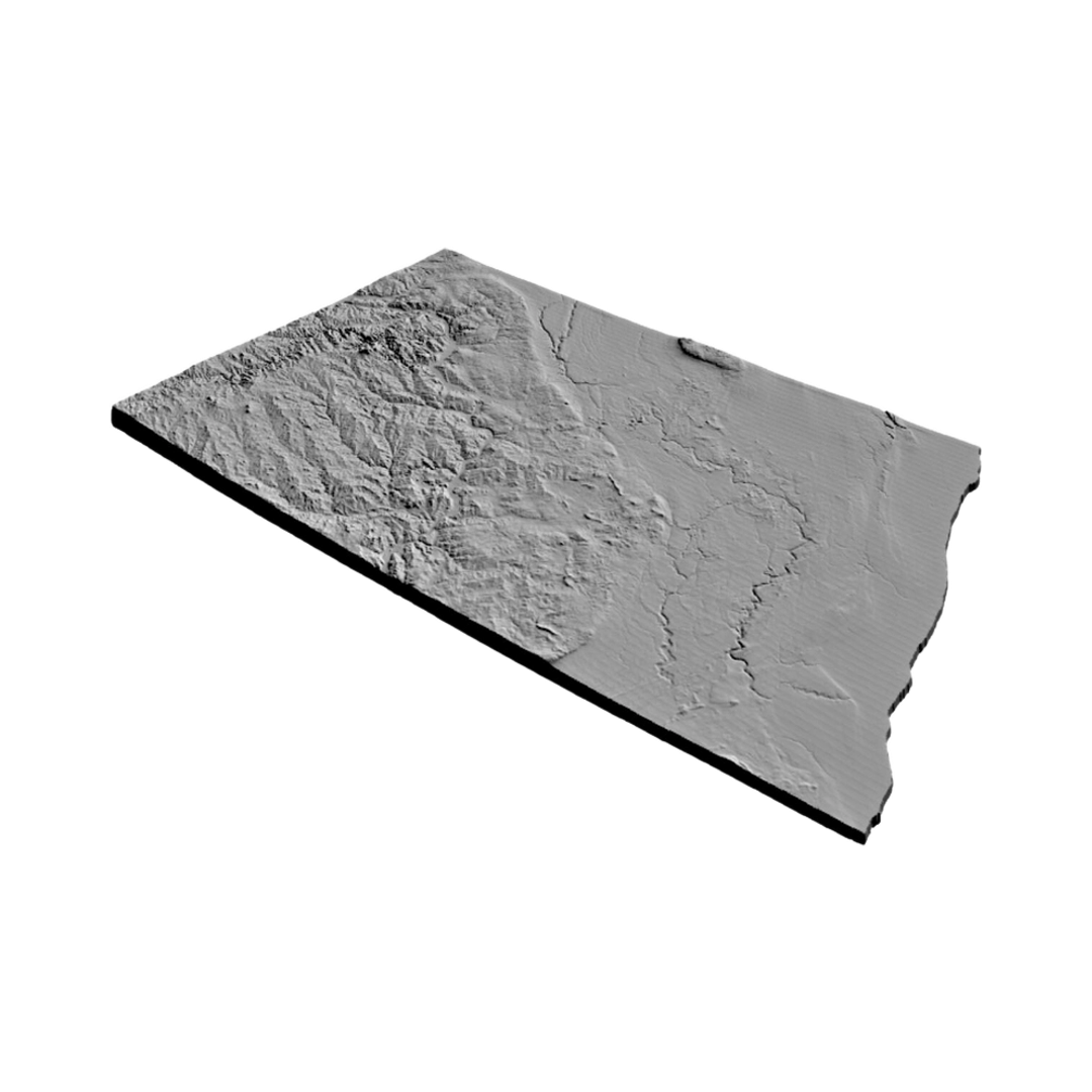 North Dakota Terrain Map design preview, countries & world