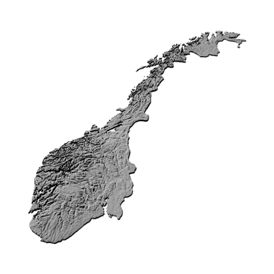 Norway Terrain Map design preview, countries & world