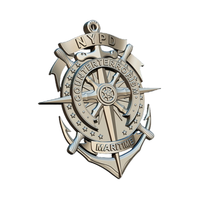 N.Y.P.D Maritime Counter-Terrorism Badge design preview, patches, badges & insignia