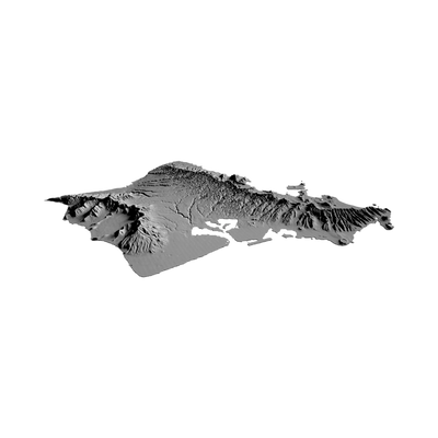Oahu Hawaii 3D design preview, us states