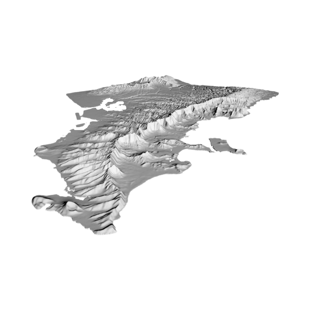 Oahu Hawaii 3D STL file included with instant download
