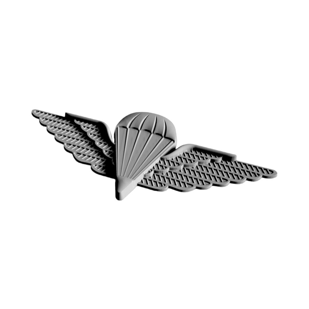 Ireland Military Jump (Airborne) Wings detail view, ready for 3D printing and CNC routing