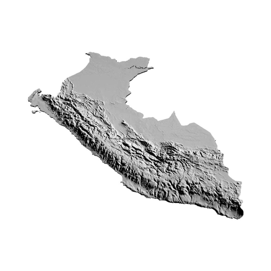 Peru Terrain Map design preview, countries & world