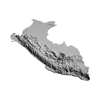 Peru Terrain Map design preview, countries & world