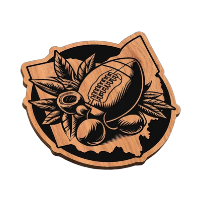 Ohio Football Decor SVG file for laser cutting and CNC routing, LightBurn and Vectric ready