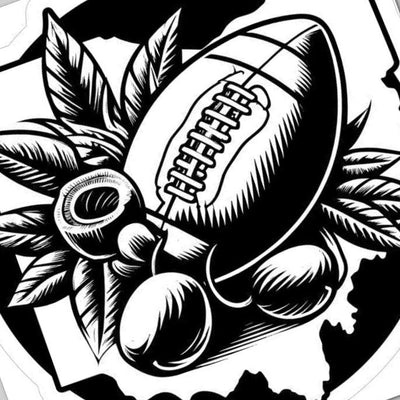 Ohio Football Decor detail view, ready for laser cutting and CNC routing