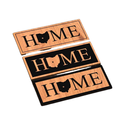 Ohio HOME Design SVG file for laser cutting and CNC routing, LightBurn and Vectric ready