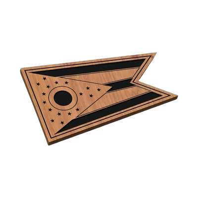 Ohio State Flag SVG file for laser cutting and CNC routing, LightBurn and Vectric ready
