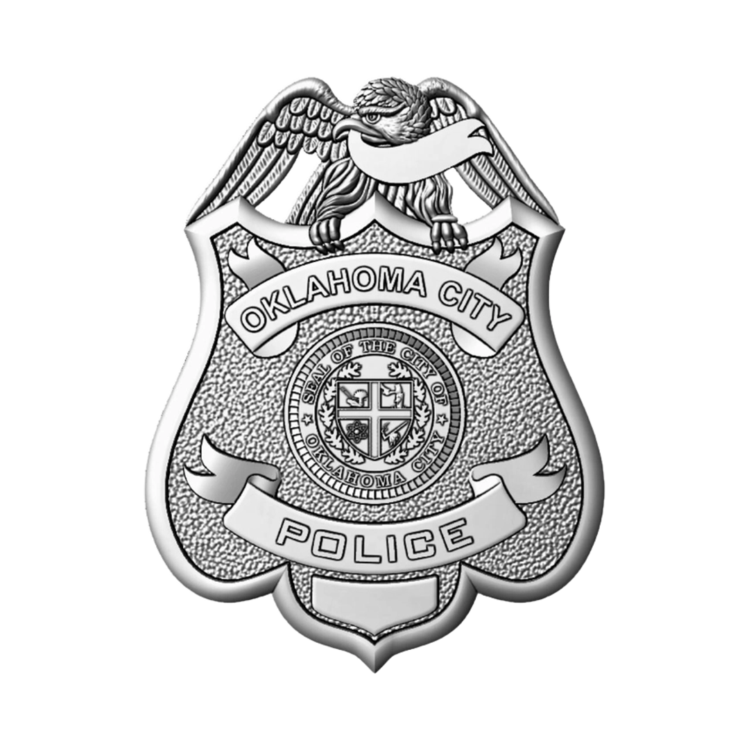 Oklahoma City Police Badge STL file for 3D printing and CNC routing, LightBurn and Vectric ready