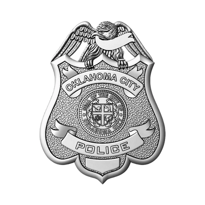 Oklahoma City Police Badge STL file for 3D printing and CNC routing, LightBurn and Vectric ready