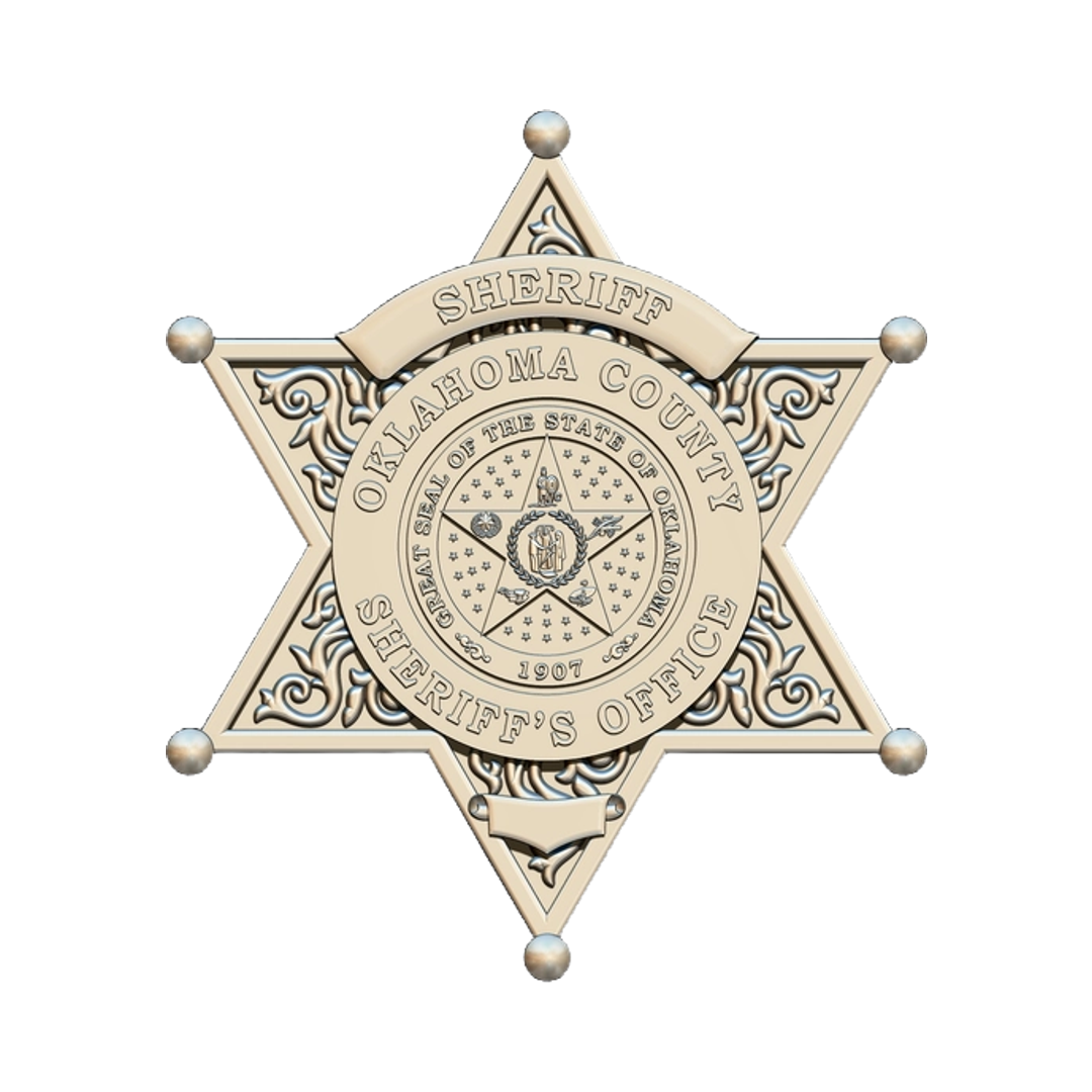 Oklahoma County Sheriff Badge STL file for digital crafting, LightBurn and Vectric ready