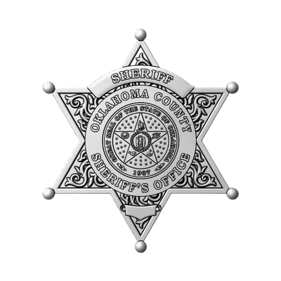 Oklahoma State Sheriff Badge STL file for 3D printing and CNC routing, LightBurn and Vectric ready