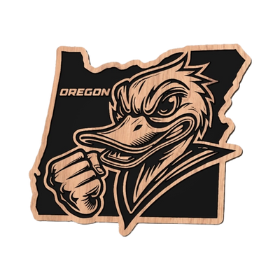 Oregon Sports detail view, ready for laser cutting and CNC routing