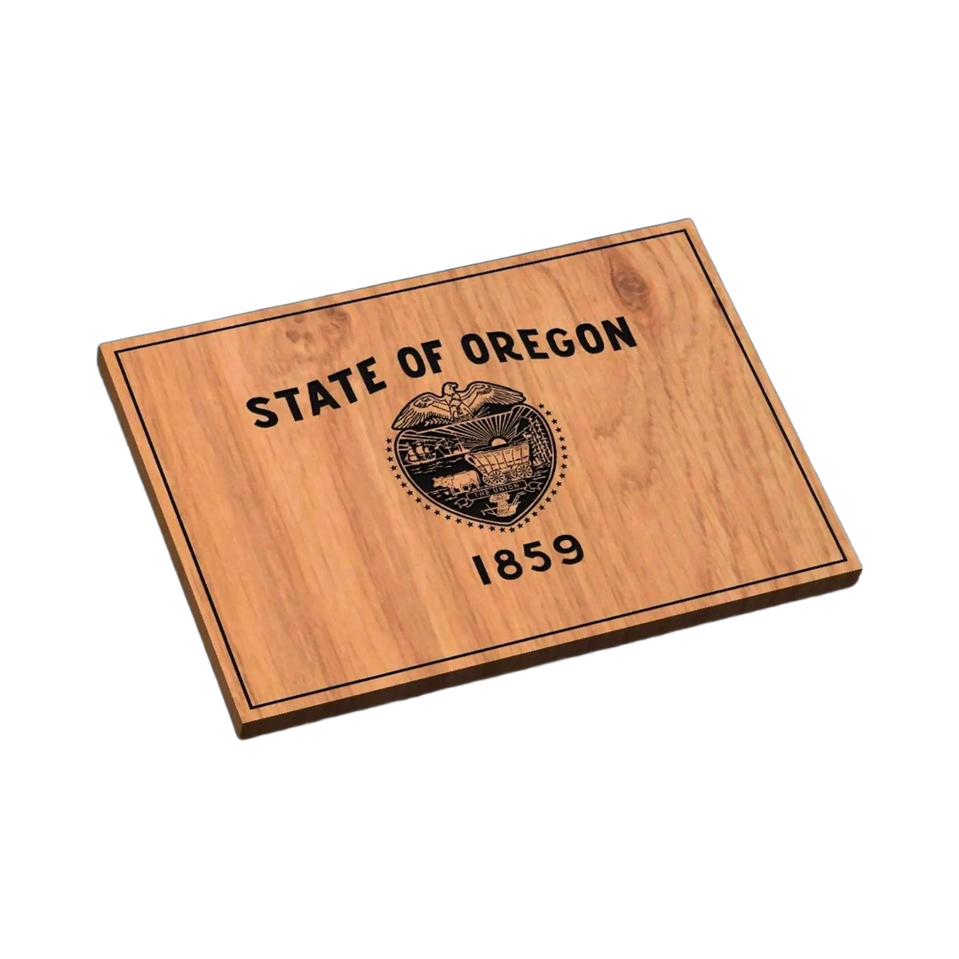 Oregon State Flag SVG file for laser cutting and CNC routing, LightBurn and Vectric ready