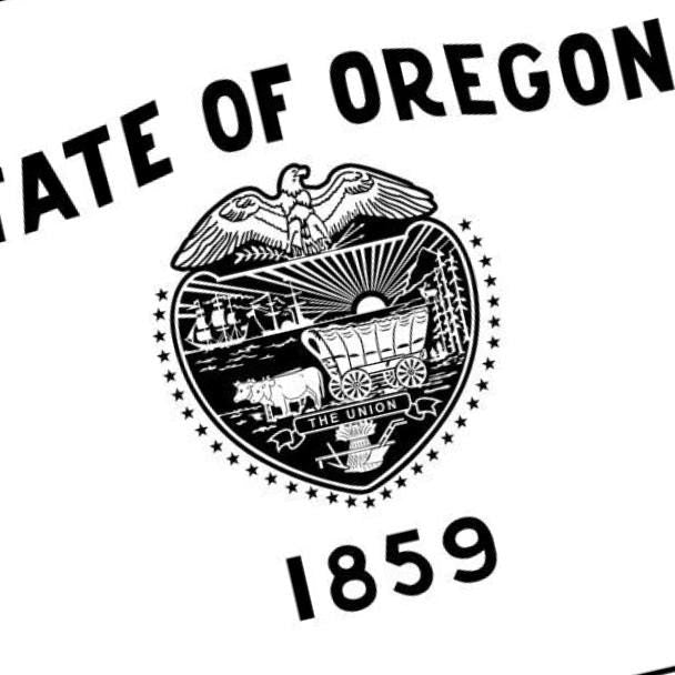 Oregon State Flag detail view, ready for laser cutting and CNC routing